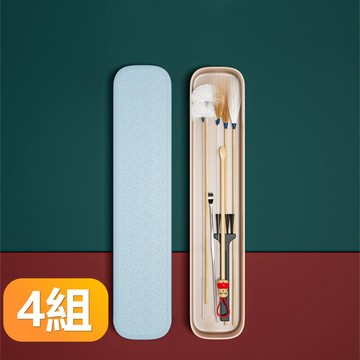 【晴安居】舒適清潔附收納盒掏耳棒十件套 手工製多種類挖耳勺套組-4組