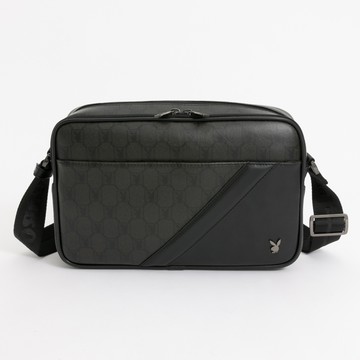 PLAYBOY - 雙層斜背包  Dashing系列 - 黑色/141-0201-09-7