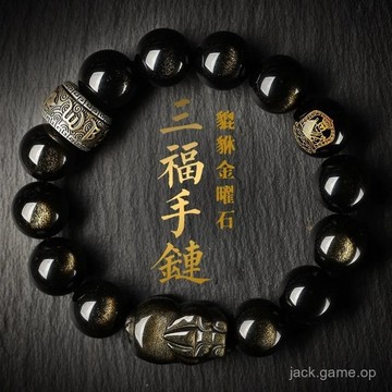 💡佛光山大師 親自開光 開光💡黑曜石手鏈男士金曜石招財貔貅手串女本命佛盤文玩佛珠本命年禮物