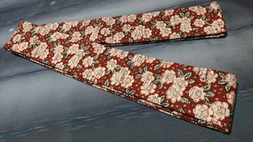 創作腰帶☆居合道腰帶・袢纏腰帶 花紋 寬約 7cm