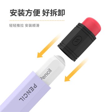 SRIMOON復古鉛筆筆套適用applepencilpro一代1二代2保護套蘋果硅膠超薄ipadPencil手寫筆保護套筆尖套收納盒