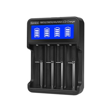 Kamera USB液晶4槽電池充電器 18650/26650/21700/RCR123/3號/4號 充電電池通用 AA/AAA 鎳氫 鋰離子 L465