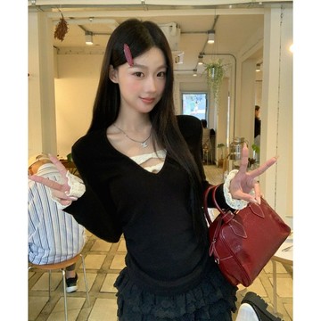 【PRPN】長袖t恤女 秋天衣服 短版上衣 德絨打底衫 修身 顯瘦穿搭 韓系衣服