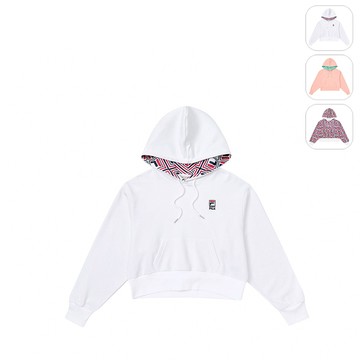 【FILA】女性 長袖連帽T恤-白色 5TEY-5422-WT
