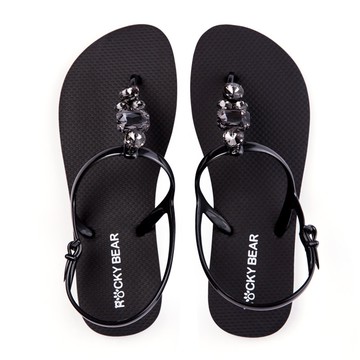 洛克熊時尚水鑽涼拖鞋
