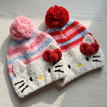 Hello Kitty 凱蒂貓, 保暖禦寒蝴蝶結兒童毛帽（冬季限定款）