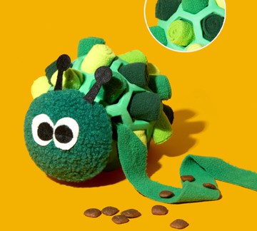 【毛毛蟲藏食】藏食發聲/陪伴寵物/解悶益智玩具