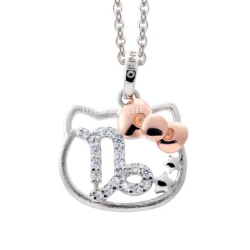 Hello Kitty凱蒂貓-魔羯座(12/23~1/21)-星座銀飾墜子