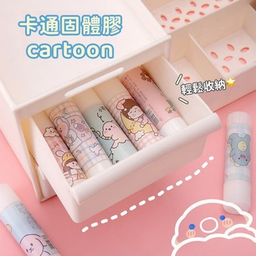 現貨  口紅膠 卡哇伊卡通固體膠棒｜學生手帳DIY神器｜強力黏貼不結皮｜可愛圖案