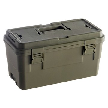 AOTTO 創意傢俱 多功能加厚軍規可疊加工具收納箱 AL-2033GN 軍綠色 15L  1個  大(44.5 x 23.5 x 24cm)