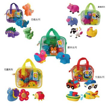 美國ALEX可愛噴水洗澡玩具(恐龍/農場/花園/叢林/交通)