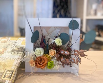 永生花立體框  端午節花禮 禮物 生日  開幕 居家裝飾 居家擺飾