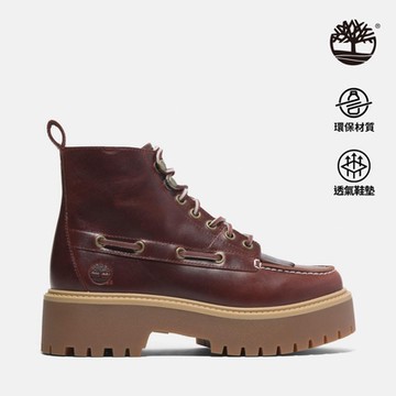 Timberland 女款酒紅色Stone Street厚底7孔中筒靴|A27YZEIW