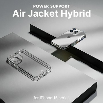 【下單再送保護膜】 POWER SUPPORT Hybrid透明雙料保護殼  for iPhone15系列