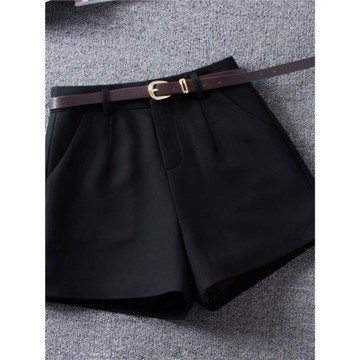 西裝短褲子女新款2025爆款秋冬闊腿高腰顯瘦外穿寬松休閑a字毛呢