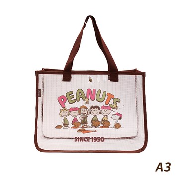 【HOUSUXI】史努比-A3橫式防潑水透明手提袋＜售價已折＞