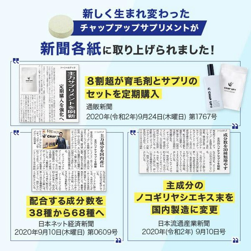 公式 チャップアップ サプリメント 120粒 1袋 ノコギリヤシ 育毛