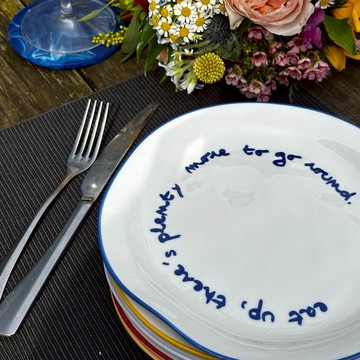 陶瓷主題餐盤- 6款花色 /20.5 cm 紅