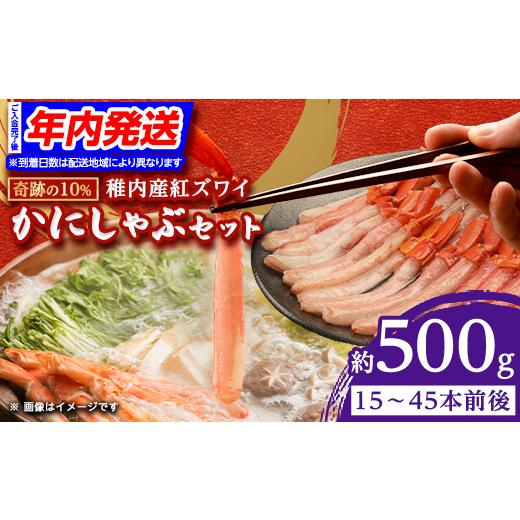 ふるさと納税 北海道 稚内市  稚内産 紅ズワイ かにしゃぶ (約500g入)_ 冷凍 紅ズワイガニ ズワイガニ ズワイ蟹 かに しゃぶしゃぶ カニ 蟹 北海道 稚内 むき…