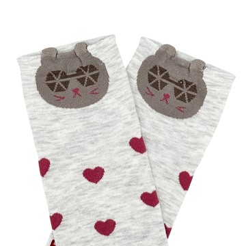 【日本京都品牌】HAPPYFACE  甜酷貓貓復古短襪 (HE0199)