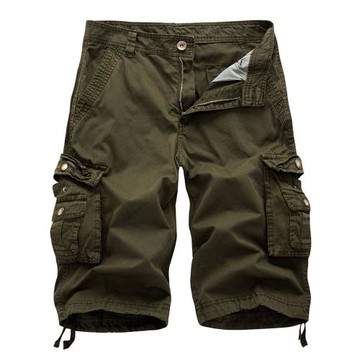 迷彩工裝短褲男士夏季大碼薄款潮流寬松中褲休閑運動五分褲子純棉