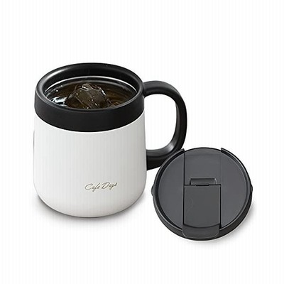 マグカップ おしゃれ 380ml フタ付き ステンレス 2way ホワイト ブラック アイリスオーヤマ タンブラー Cd 2wt380 通販 Lineポイント最大get Lineショッピング
