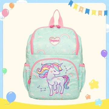 【IMPACT】怡寶童包 | 獨角獸後背包-(粉綠)