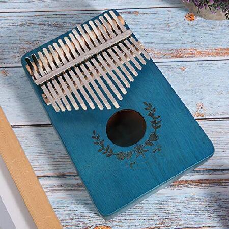 17 Key Kalimba, Handcraft Kalimba Accurate Tone Portable for Beginner for Music Instrument(Blue)