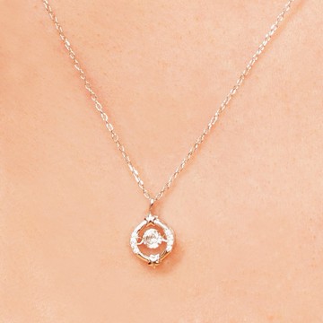 『快速出貨9折』【CReAM】Christine 925純銀鍍14K金色銀色圓圈鑽飾造型女項鍊 #禮盒 #浪漫送禮 #生日禮盒 #情人禮物 #生日禮物