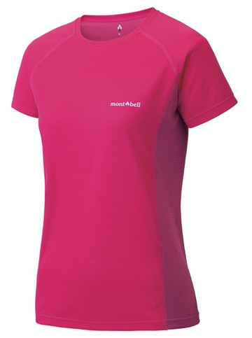 ├登山樂┤Mont-Bell Cool T W'S 女排汗短T 果酒紅 # 1114456SAGR