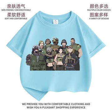 台灣發貨 三角洲行動周邊 三角洲衣服 男童衣服 童裝 童裝短袖 短袖T恤 男孩子上衣 遊戲周邊衣服 純棉短袖 男女童上衣