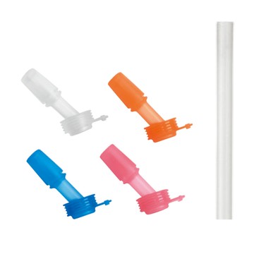 美國 CAMELBAK Flip Straw Kids 兒童吸管運動水瓶配件-多彩咬嘴及吸管(4咬嘴1吸管)