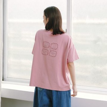 【Dailo】動物四格對話慶祝品牌20THT恤 粉 米 灰