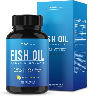 美國代購！原裝正品MAV Nutrition 高含量深海Omega-3魚油 EPA+DHA120粒