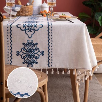 北歐餐桌布 流蘇工藝長方形桌布防水防滑茶幾蓋布包郵茶桌酒店