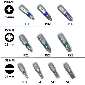 BOSCH博世 六角柄起子頭自由搭配 十字 PH1 一字 星型 內六角 高扭力 25mm 50mm 65mm 螺絲起子頭