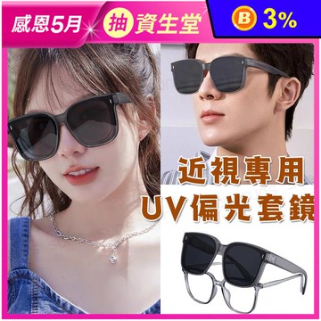 台灣製抗UV防眩光時尚大框偏光套鏡 太陽眼鏡 墨鏡 2色