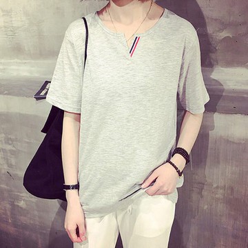 現貨出清不退不換，慎選-T恤  V領竹節棉T恤上衣 韓版 【72-11-8879】ibella 艾貝拉