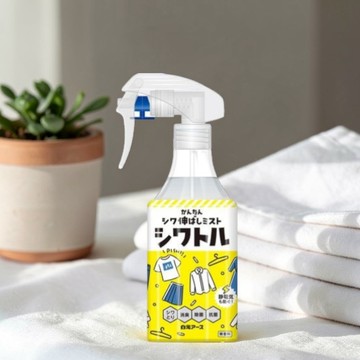 日本 白元 earth 衣物平整噴霧 除皺噴霧 300ml 布製品 布料 織物 免熨燙 衣物噴霧