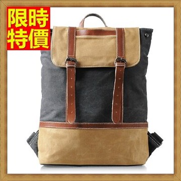 帆布包 後背包-時尚撞色休閒雙肩男包包4色67g89【獨家進口】【米蘭精品】