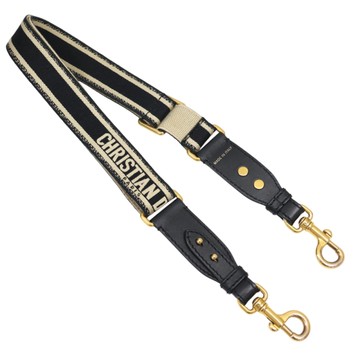 Dior 迪奧 黑色帆布 背帶 【二手名牌BRAND OFF】