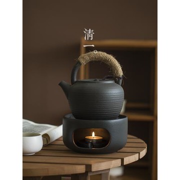 日式復古溫茶爐蠟燭保溫煮茶底座小型煮茶爐煮茶陶壺溫茶器小茶爐
