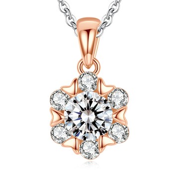 925純銀項鍊．0.8克拉｜定情真愛．客製刻字