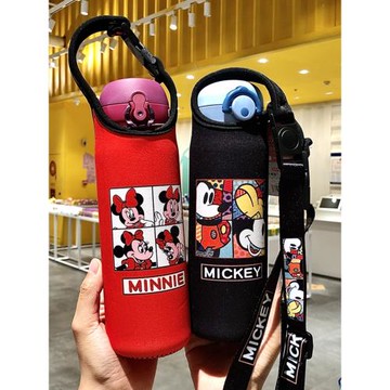 膳魔師保溫杯通用杯套學生兒童卡通手提背帶斜挎水壺杯子套保護套