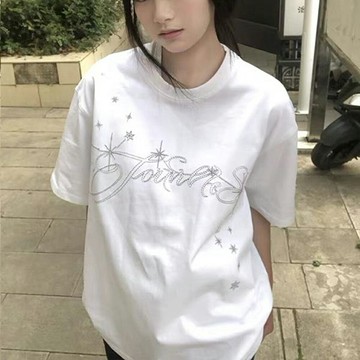 ＊ORead＊圓領繡花短袖T恤(白色M~2XL)