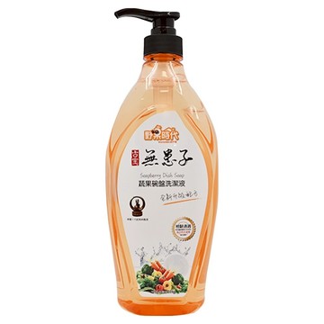 SOAPBERRY 古寶無患子 蔬果碗盤洗潔液 植物性泡沫 溫和不傷手 不含漂白劑和螢光劑  1kg  1瓶
