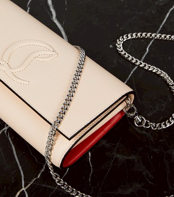 Christian Louboutin Logo leather wallet on chain