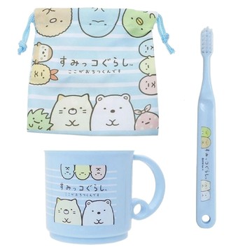 Santan 角落生物 牙刷牙杯附束口袋 牙刷旅行組  1組