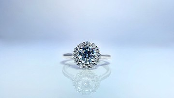 莫桑鑽 |  知性鑽石女戒  | 台中門市 | 可升級K金白金真鑽