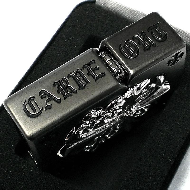 ZIPPO ライター ガンメタ メタルジャケット ジッポ 超重厚 艶消し 